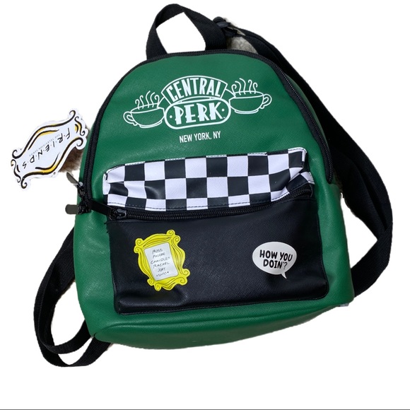 Friends Central Perk Mini Backpack Black & Green - Picture 3 of 5